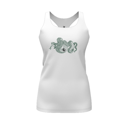 [FT0TRBWH-FYS-LOGO2] Decker Racerback Tank Top (Female Youth S, White, Logo 2)