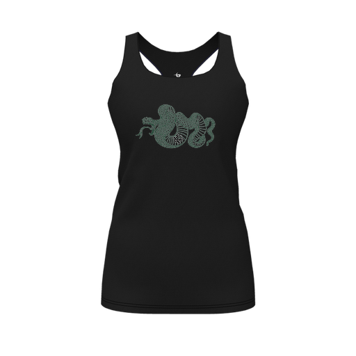[FT0TRBBK-FYS-LOGO2] Decker Racerback Tank Top (Female Youth S, Black, Logo 2)