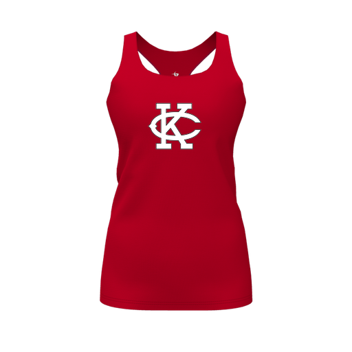 [FT0TRBRD-FYS-LOGO1] Decker Racerback Tank Top (Female Youth S, Red, Logo 1)