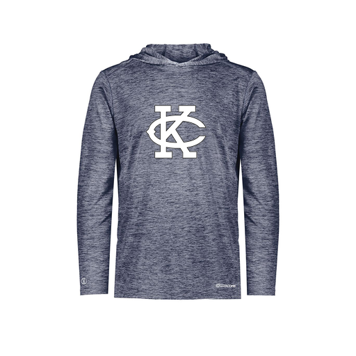 [FOLHCGNV-AS-LOGO1] Decker Men's Charge Hoodie (Adult S, Navy, Logo 1)