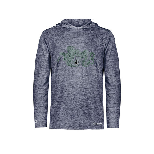 [FOLHCGNV-AS-LOGO2] Decker Men's Charge Hoodie (Adult S, Navy, Logo 2)