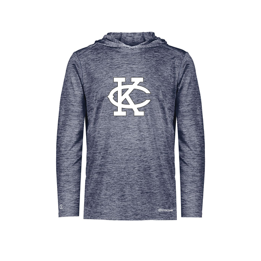 [FOLHCGNV-YS-LOGO1] Decker Youth Charge Hoodie (Youth S, Navy, Logo 1)