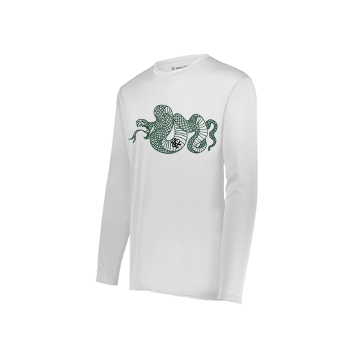 [222822.005.XS-LOGO2] Men's LS Smooth Sport Shirt (Adult XS, White, Logo 2)