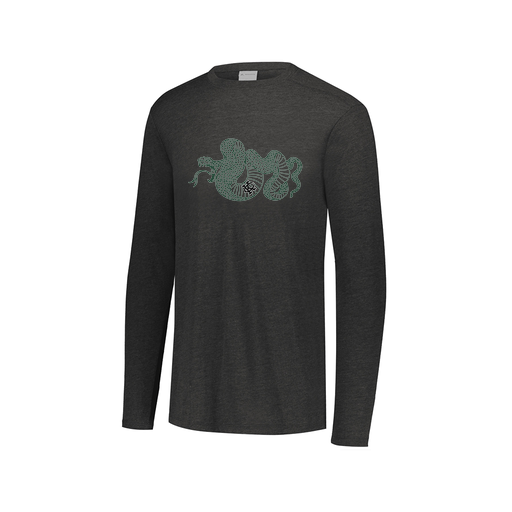 [FTLCUBBK-AXS-LOGO2] Decker Men's Tri-Blend T-Shirt - Long Sleeve (Adult XS, Black, Logo 2)