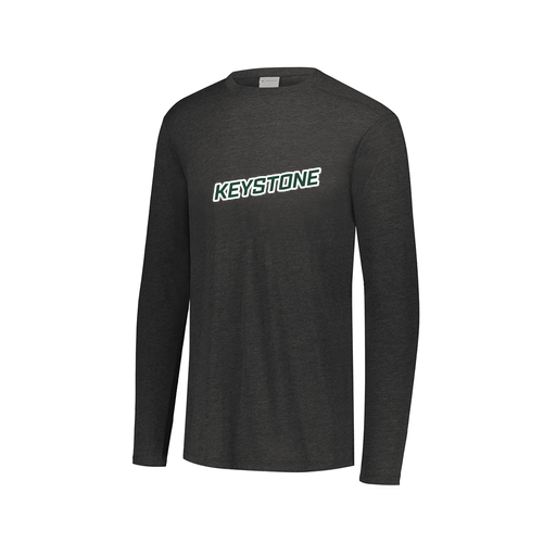 [FTLCUBBK-AXS-LOGO3] Decker Men's Tri-Blend T-Shirt - Long Sleeve (Adult XS, Black, Logo 3)