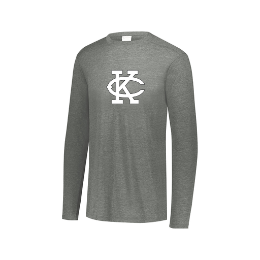 [FTLCUBGY-AXS-LOGO1] Decker Men's Tri-Blend T-Shirt - Long Sleeve (Adult XS, Gray, Logo 1)