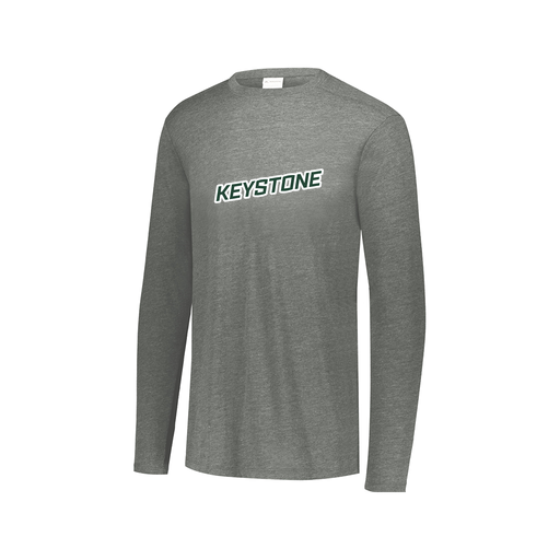 [FTLCUBGY-AXS-LOGO3] Decker Men's Tri-Blend T-Shirt - Long Sleeve (Adult XS, Gray, Logo 3)