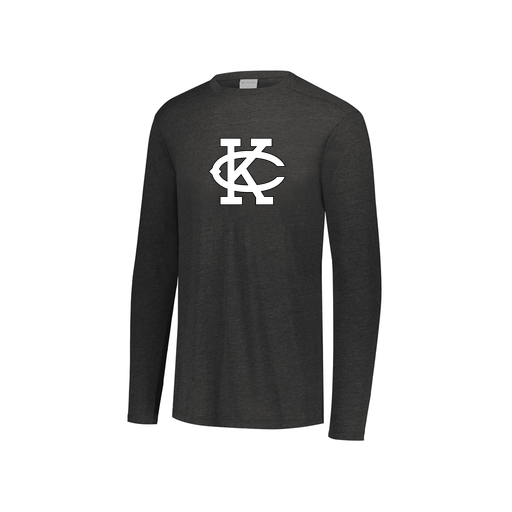 [FTLCUBBK-YS-LOGO1] Decker Youth Tri-Blend T-Shirt - Long Sleeve (Youth S, Black, Logo 1)