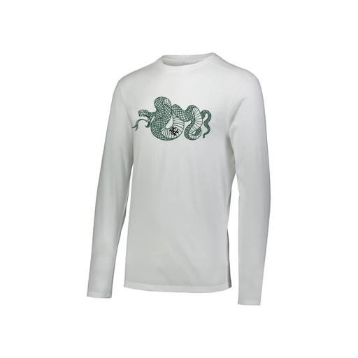 [FTLCUBWH-YS-LOGO2] Decker Youth Tri-Blend T-Shirt - Long Sleeve (Youth S, White, Logo 2)