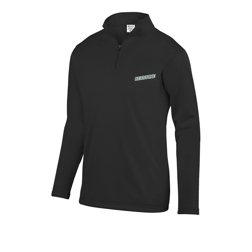 [FOLQFFBK-YS-LOGO3] Decker Youth FlexFleece 1/4 Zip (Youth S, Black, Logo 3)